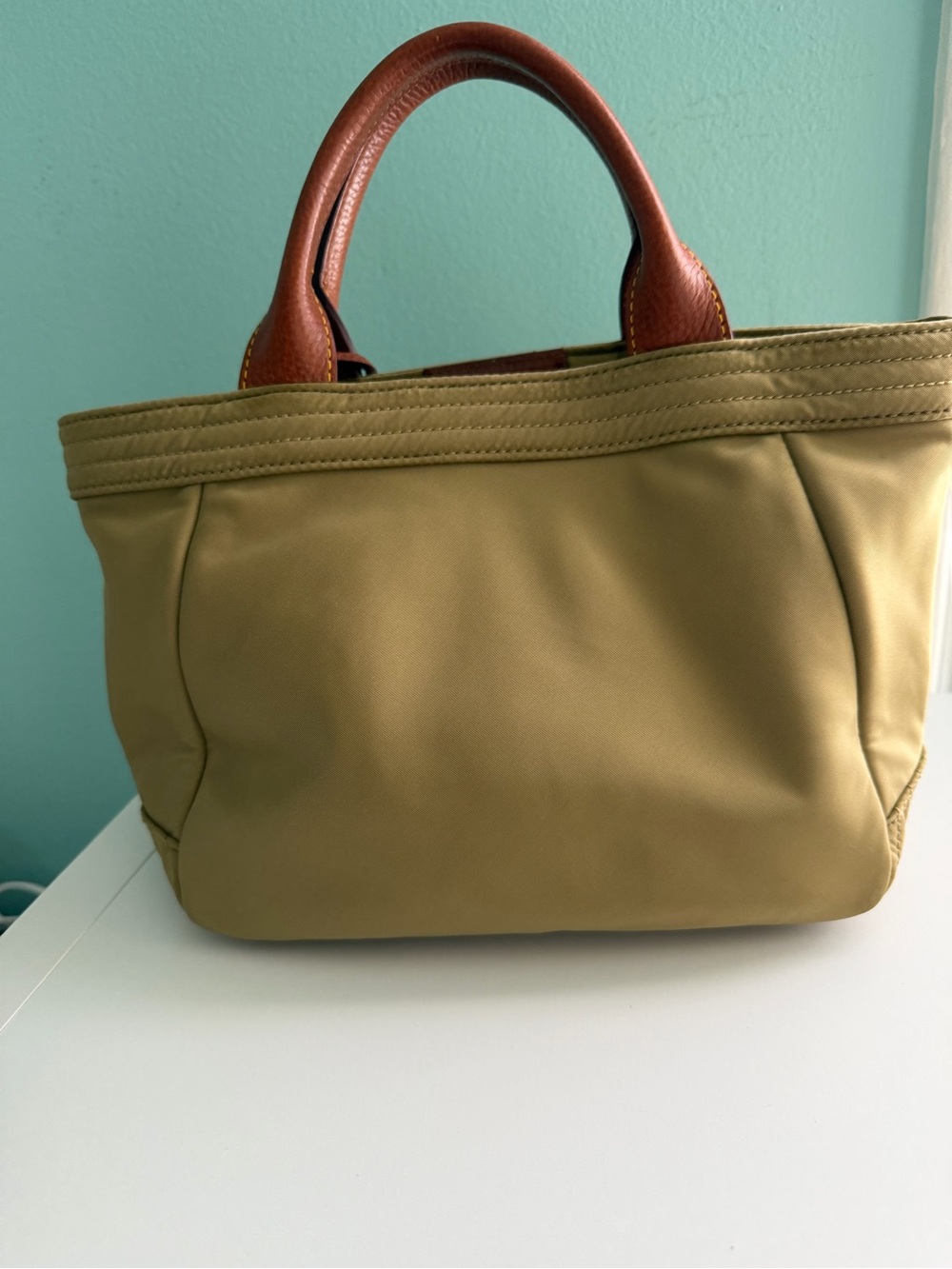 Dooney & Bourke Khaki Nylon Small Gwenny Tote - Picture 2 of 11